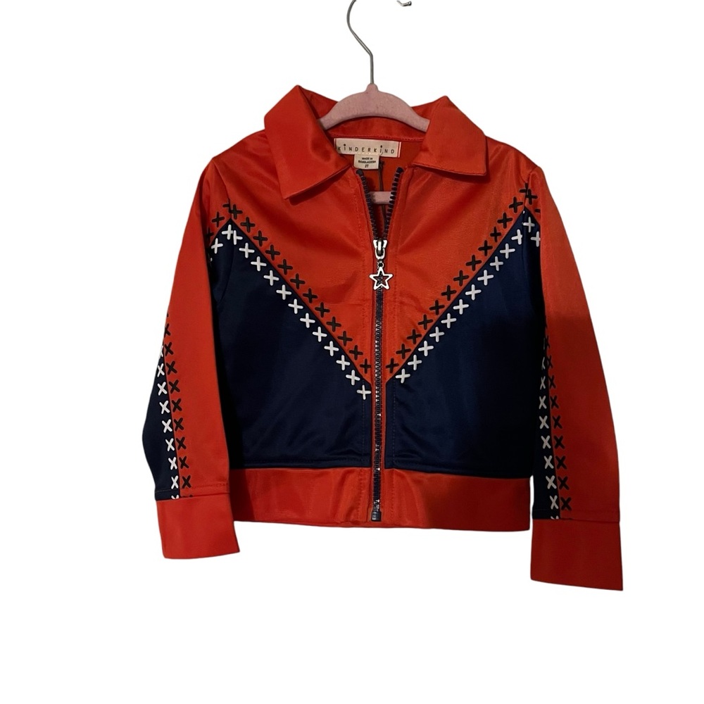 Kinderkind Red Boys Tricot Zip Up Jacket Size 2T NWT